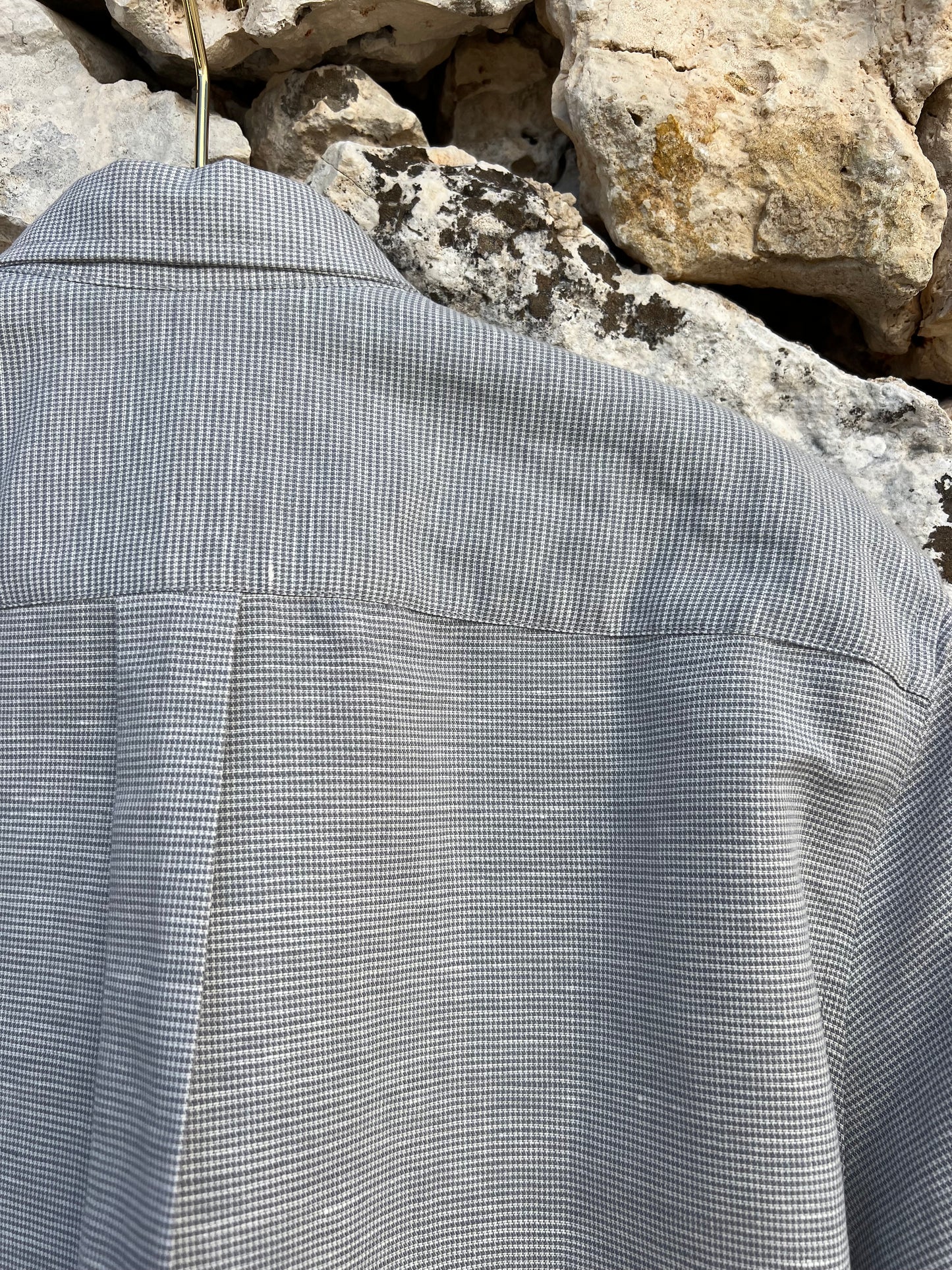 Shirt Men - Long Sleeve Heather Grey Linen