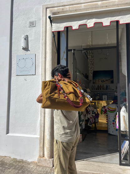 Sac - Sac à tabac CANDIDE avec sangle en coton multicolore