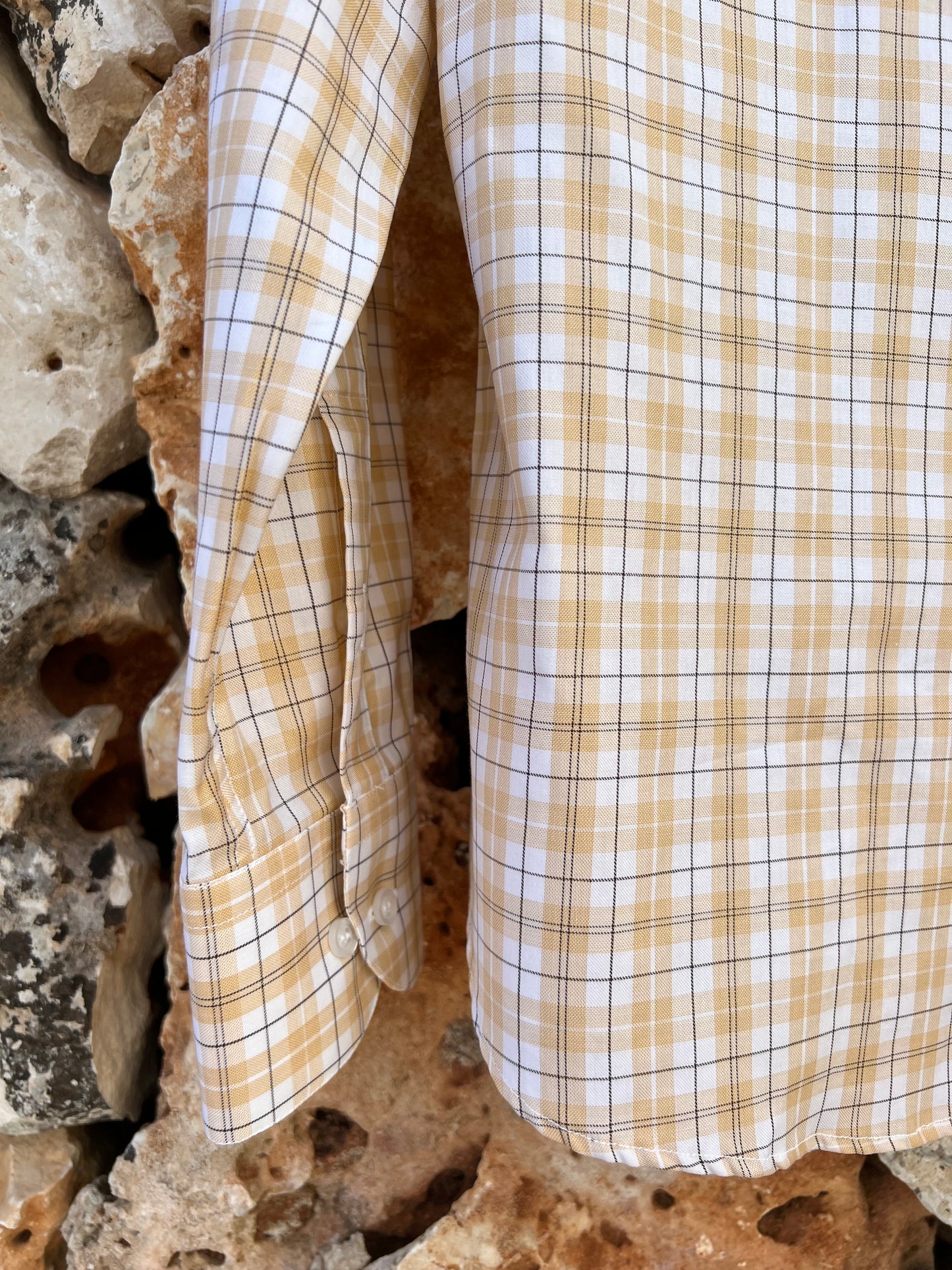 Shirt Men - Classic Madras Beige