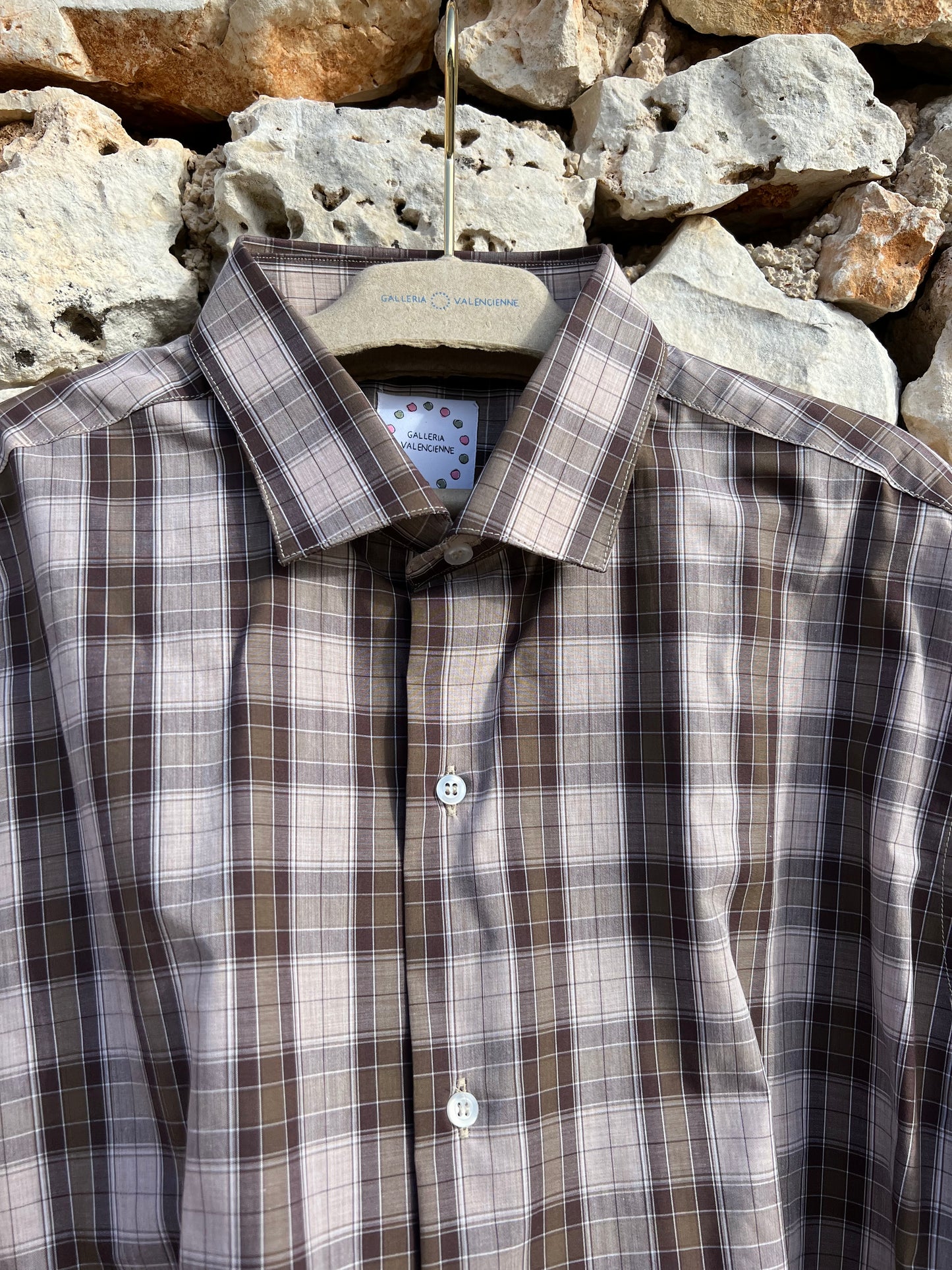 Shirt Men - Classic Madras Brown