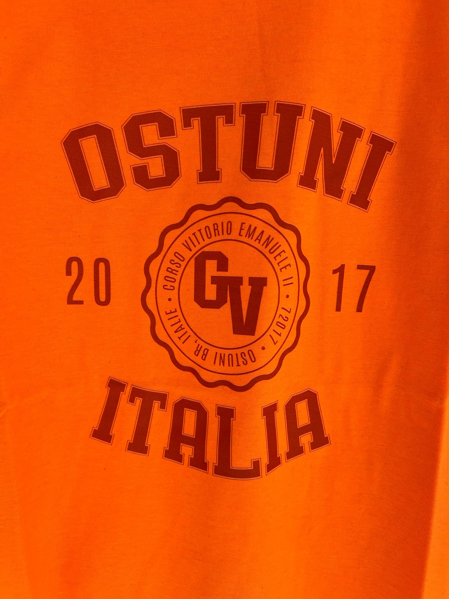 T-shirt - Orange Fluo Team Ostuni Unisex