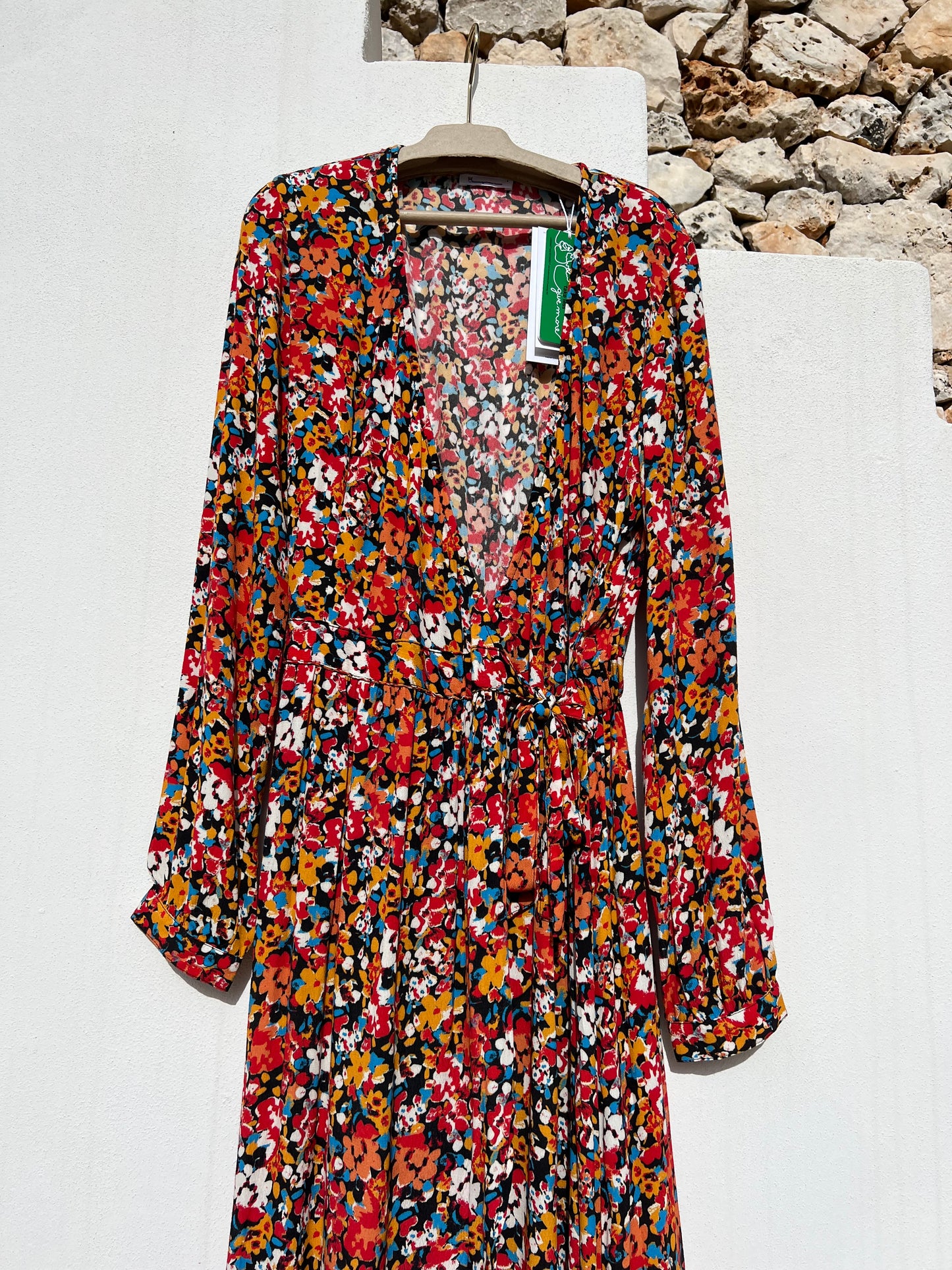 Dress - Multicolored Wrap dress Floreale