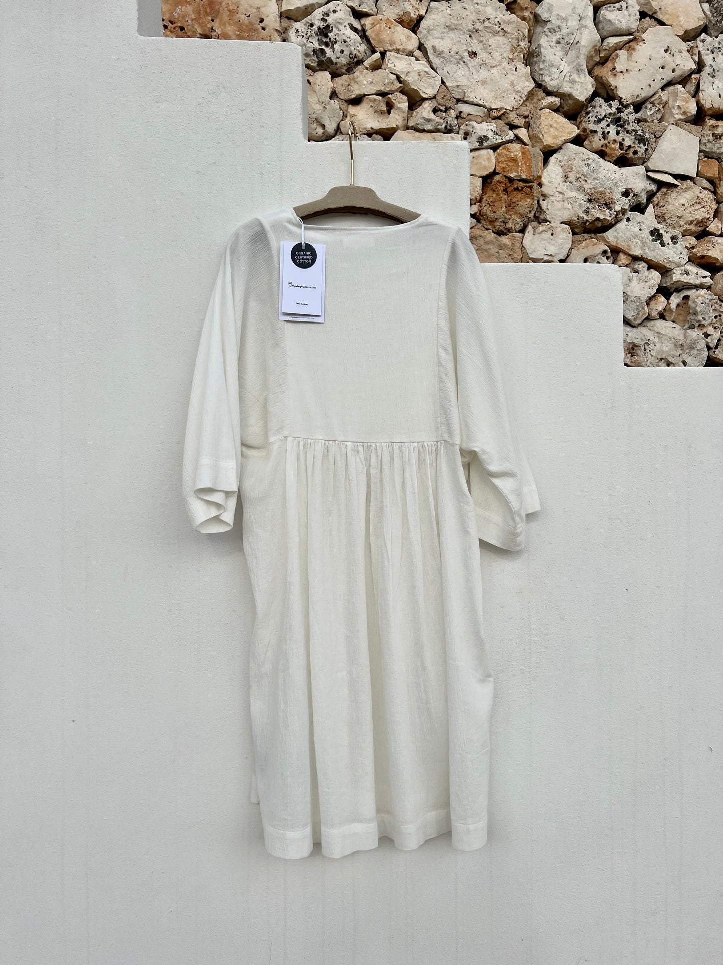 Dress - Cotton A Crepe Shape Snow White