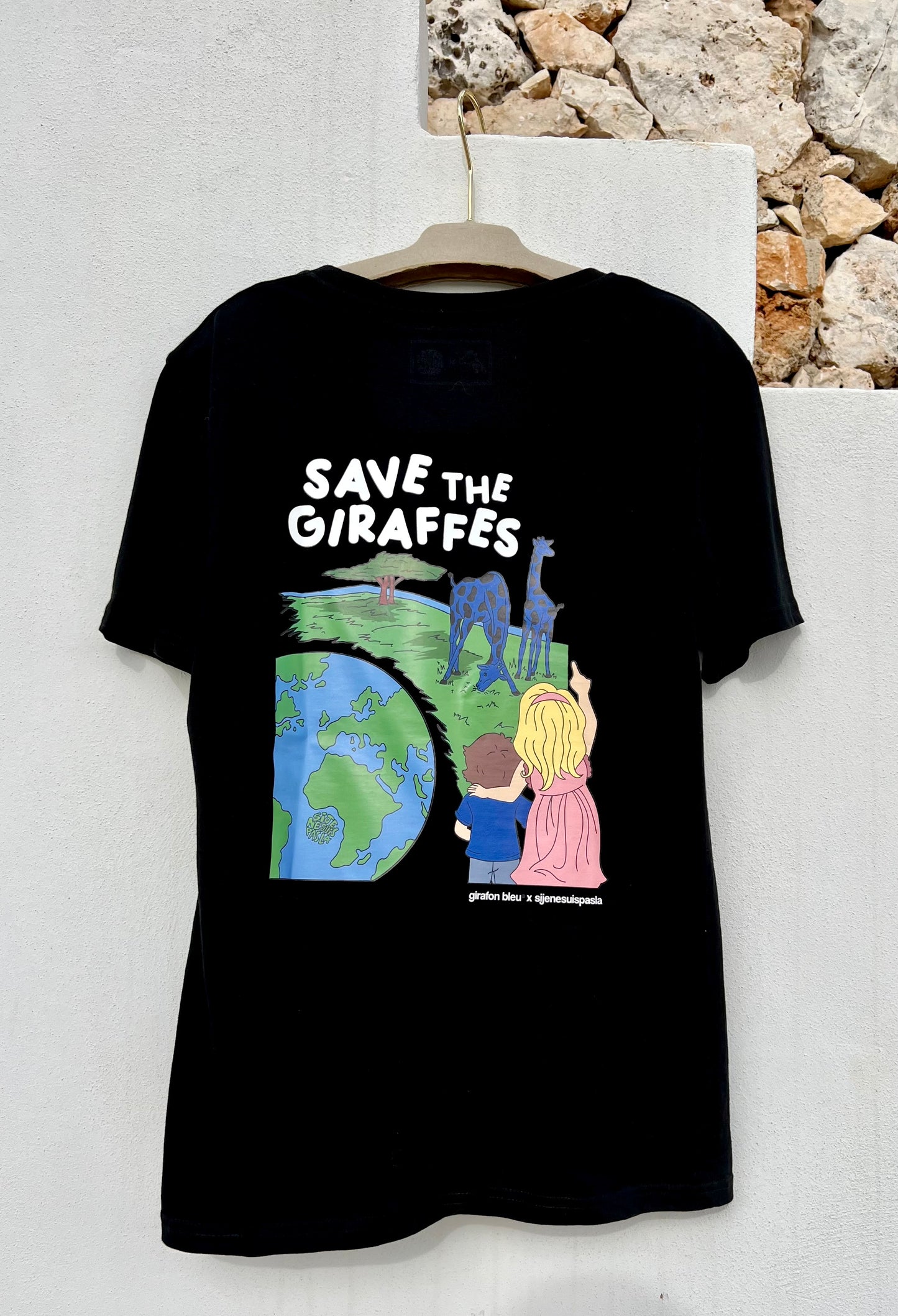 T-Shirt  Black - girafe