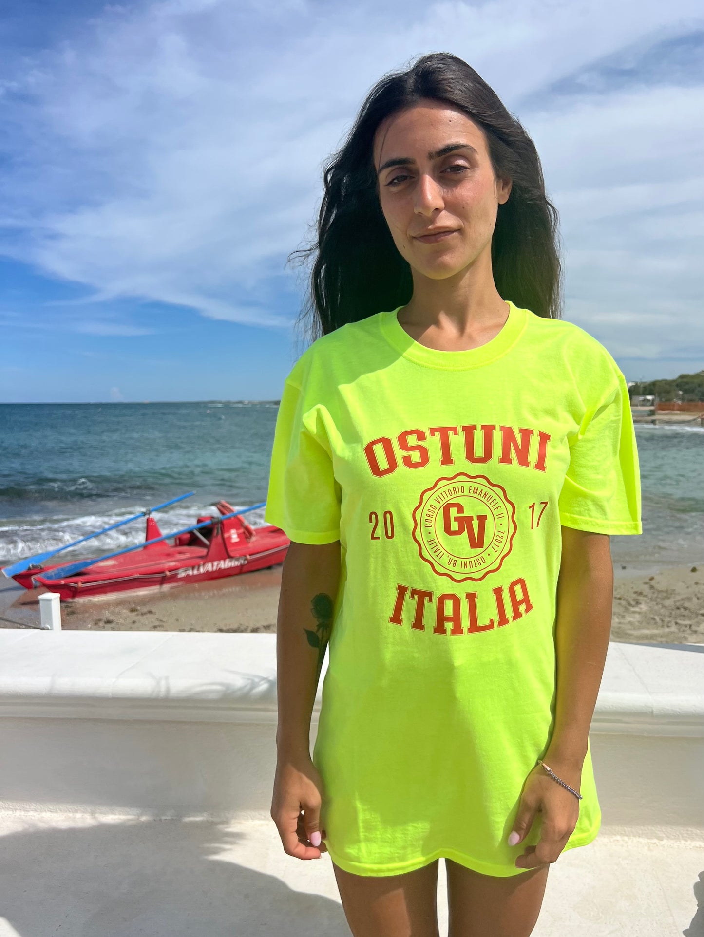 T-shirt - Yellow Fluo Team Ostuni Unisex