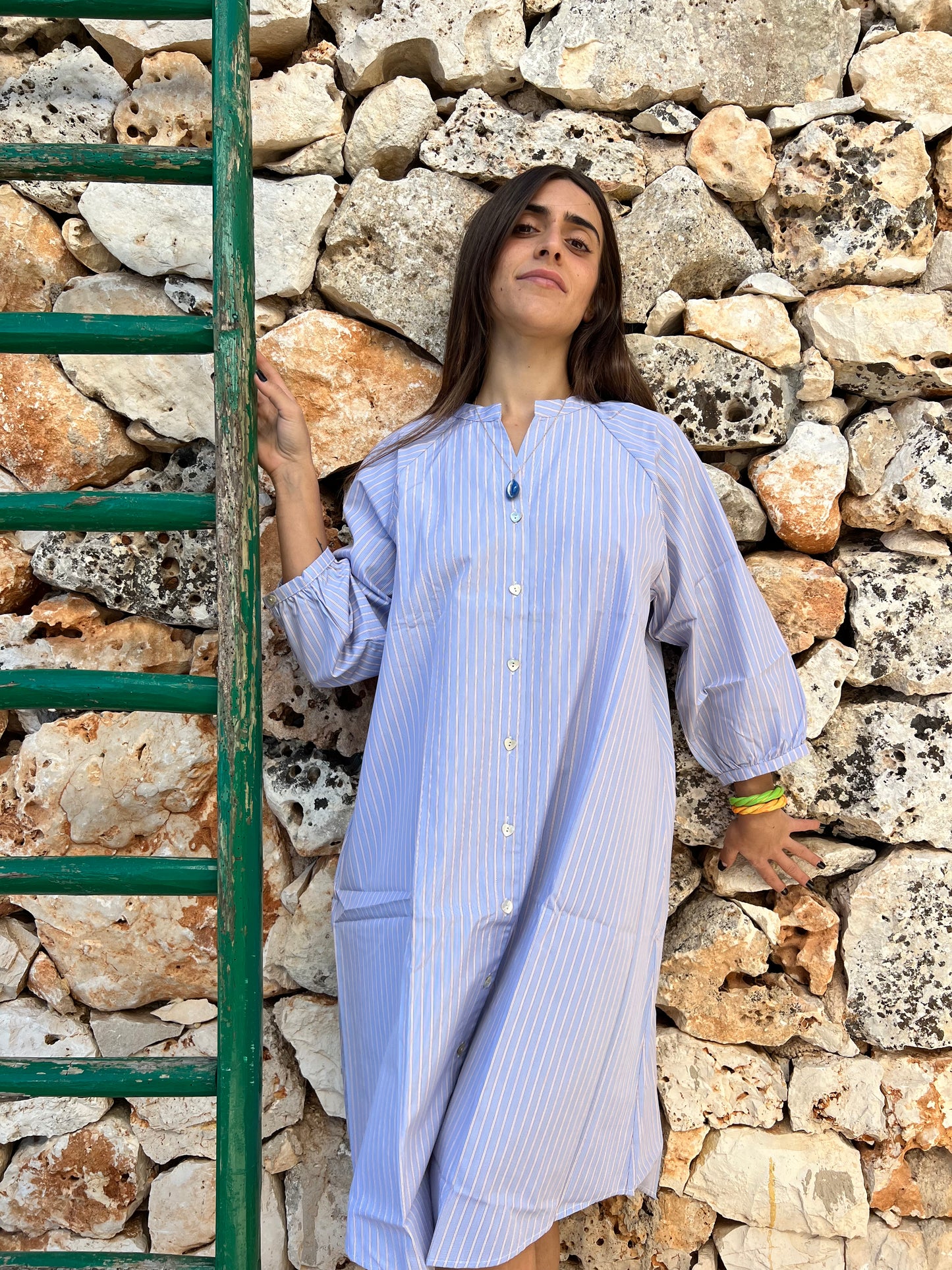 Dress - Simonetta blue & stripes