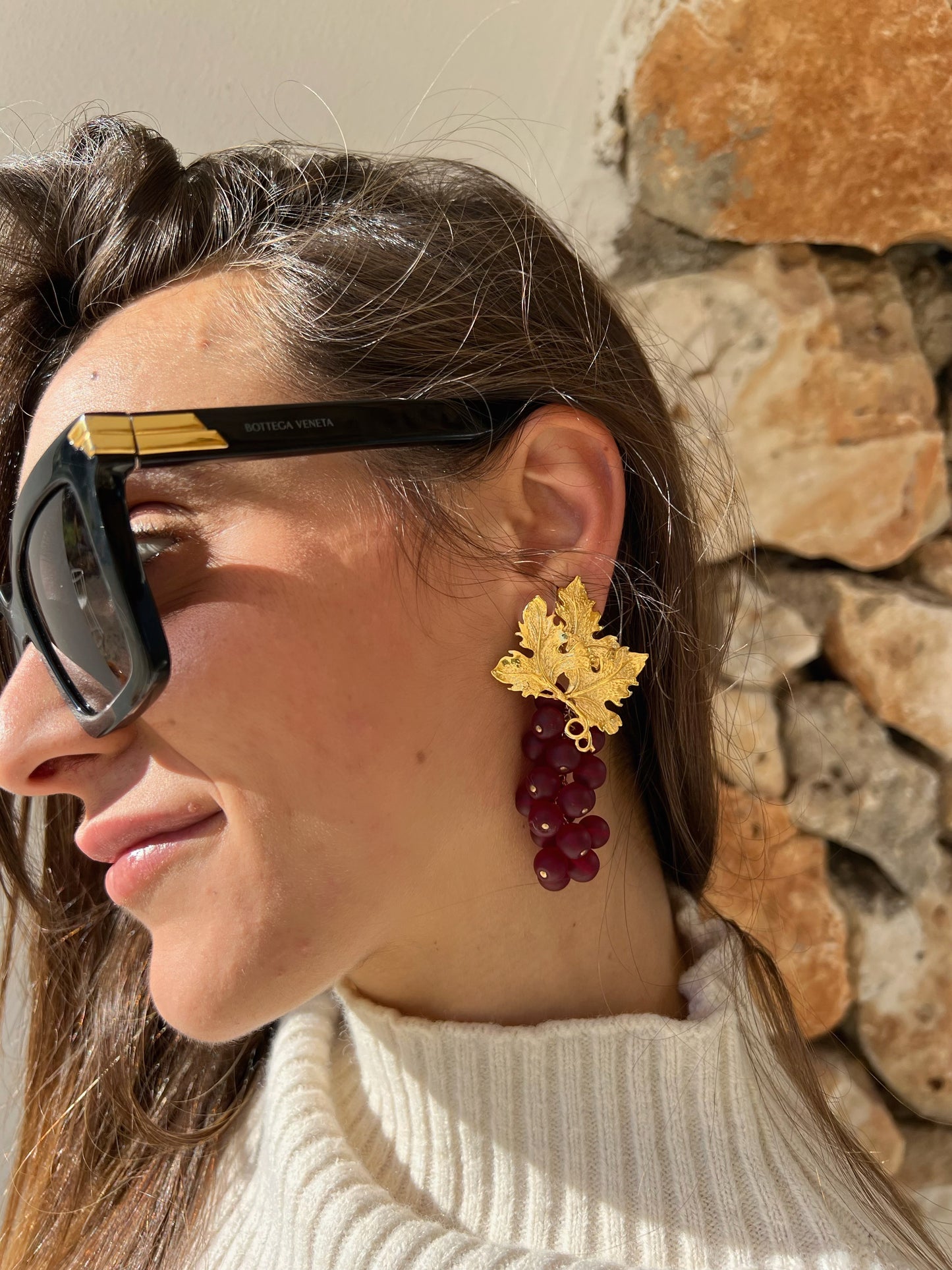 Earrings - ADILE BURGUNDY