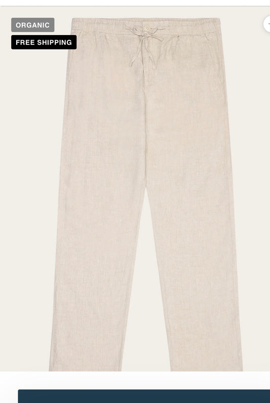 Pants Men -  LINEN Pants Light Feather Grey