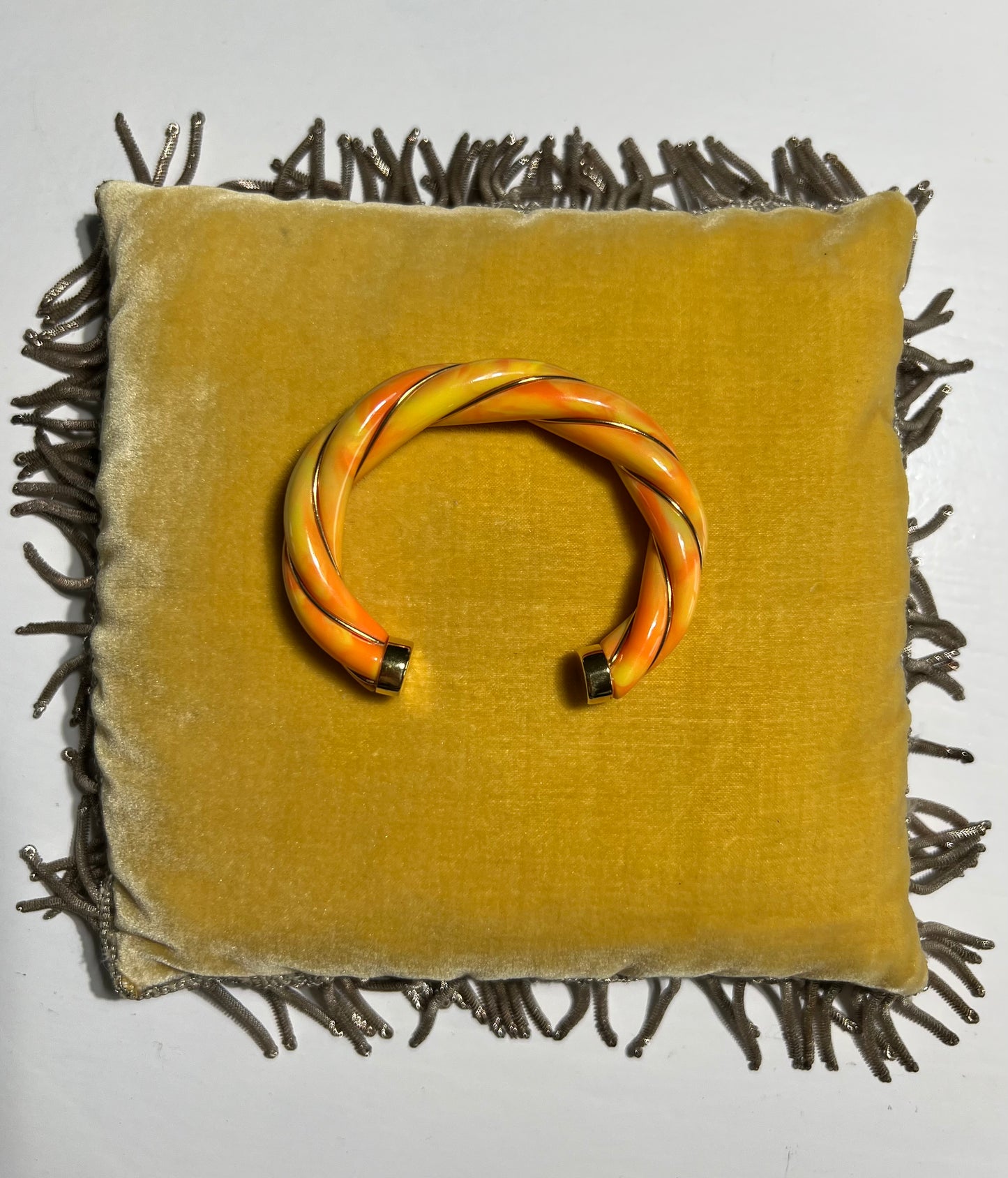 Bracelet - Jonc DIANA Tie & Dye Orange and yellow