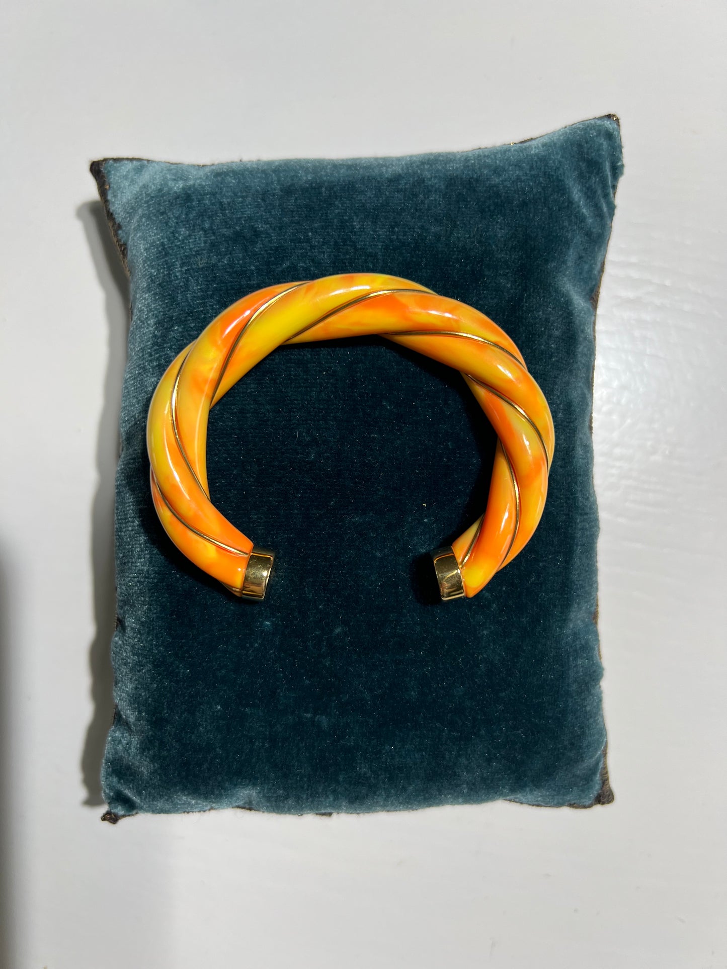 Bracelet - Jonc DIANA Tie & Dye Orange and yellow