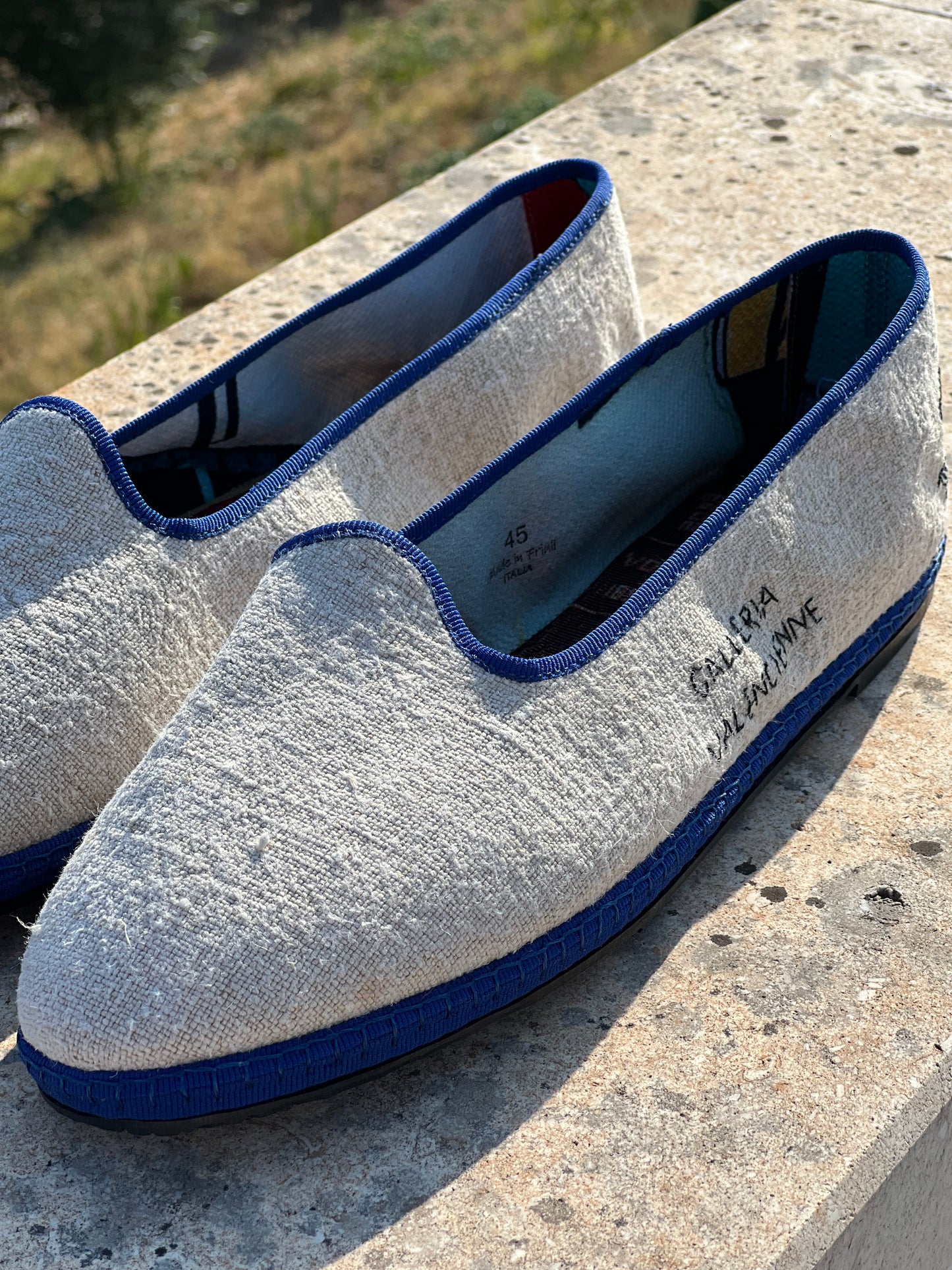 Shoes Men -  Friulane Electric Blue Embroidery x GV