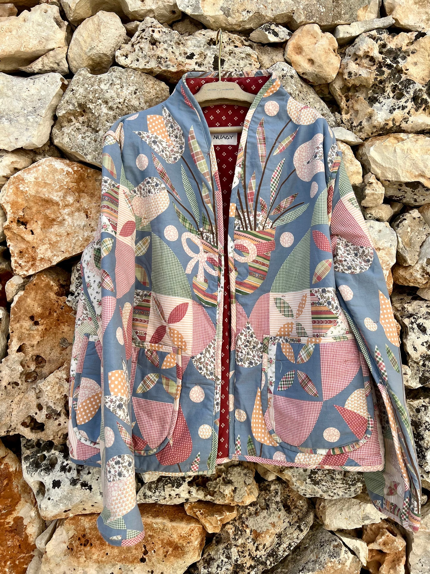 Jacket - Quilted Long pastel  Patchwork 1