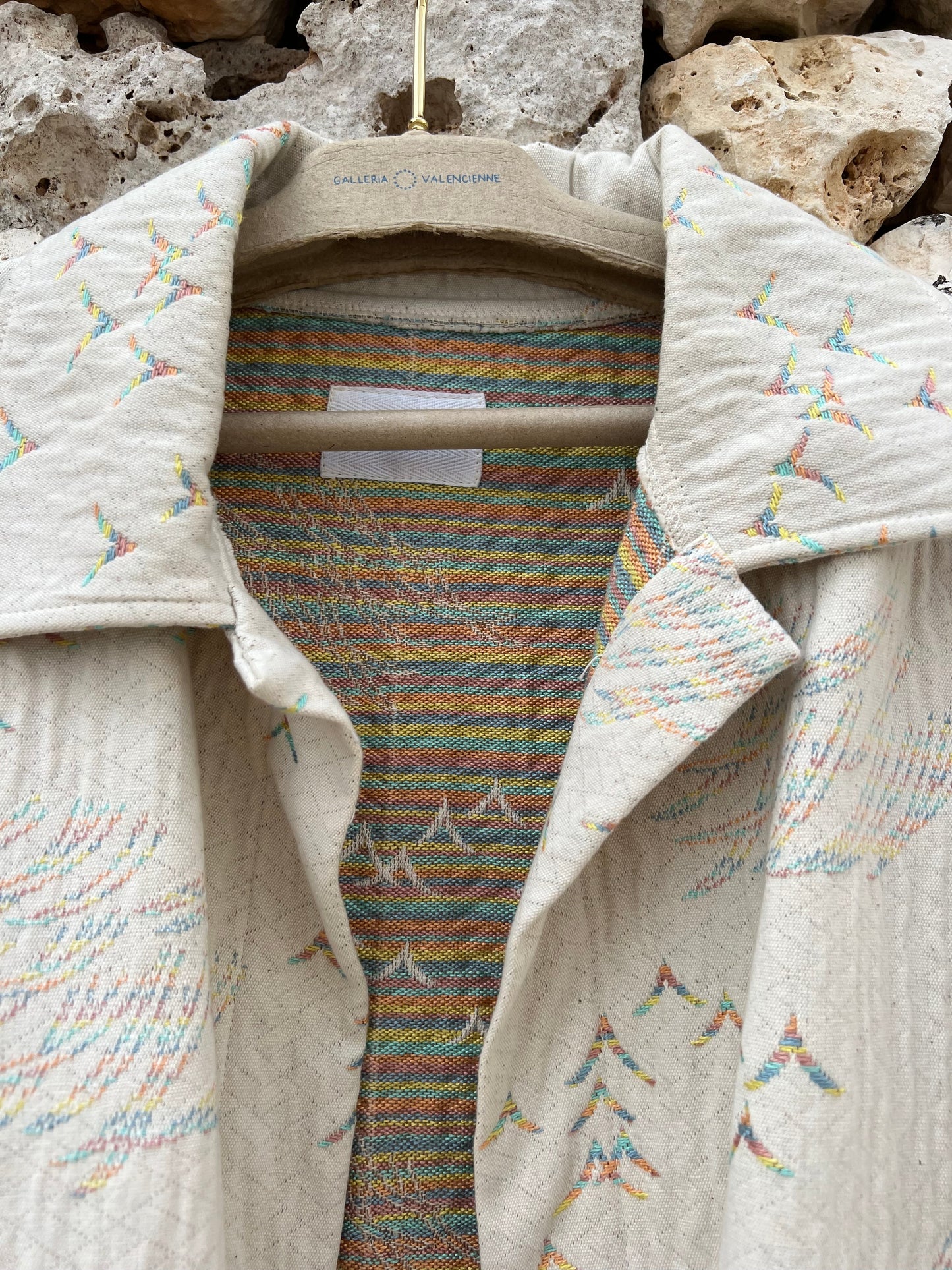 Jacket Men - Beige & Rainbow - Nuagy