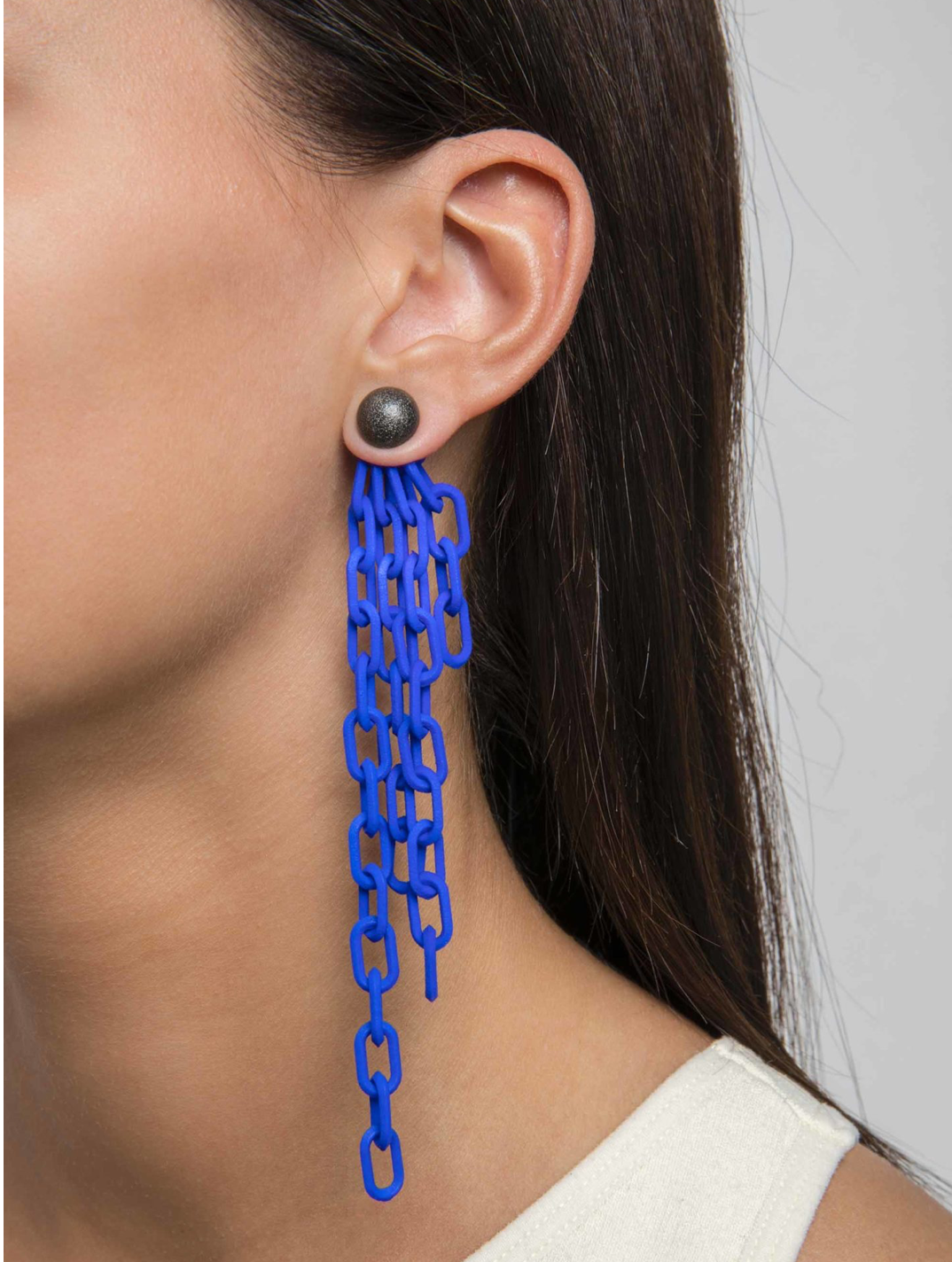 Earrings - Chained earrings Electric Blue