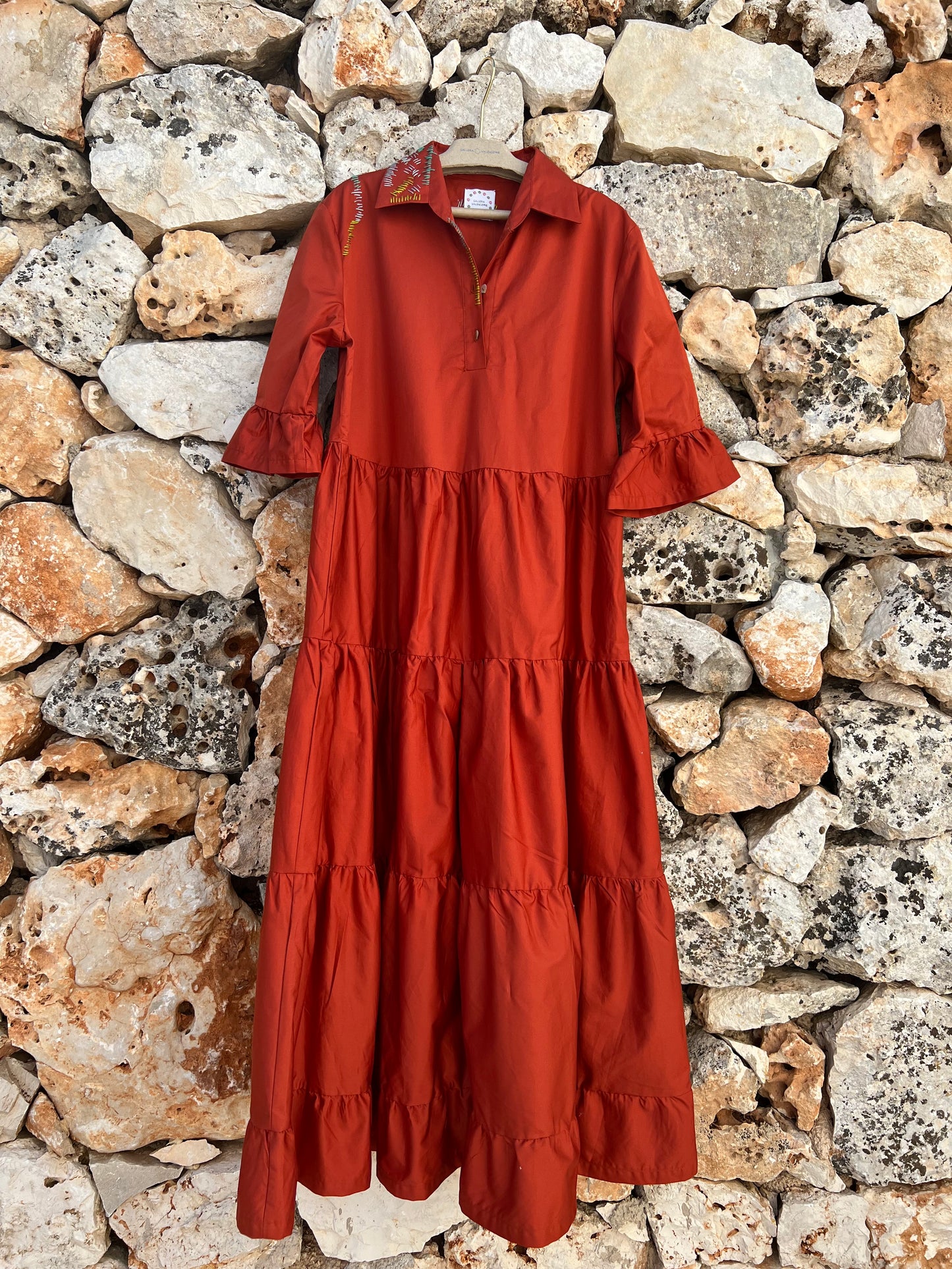 Dress - Chiara Embroidered mordore