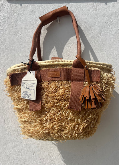 Borsa - SAMOS Palm Basket Naturale/Marrone Chiaro