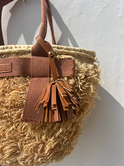 Borsa - SAMOS Palm Basket Naturale/Marrone Chiaro