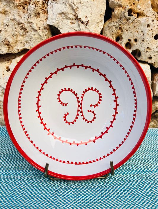 Plate - Red Luminaria Soup Plate