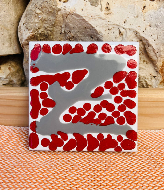 Plate - Ceramic tile letter Z