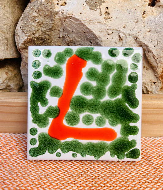 Plate - Ceramic tile letter L