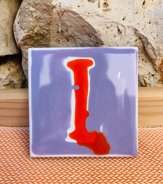 Plate - Ceramic tile letter I