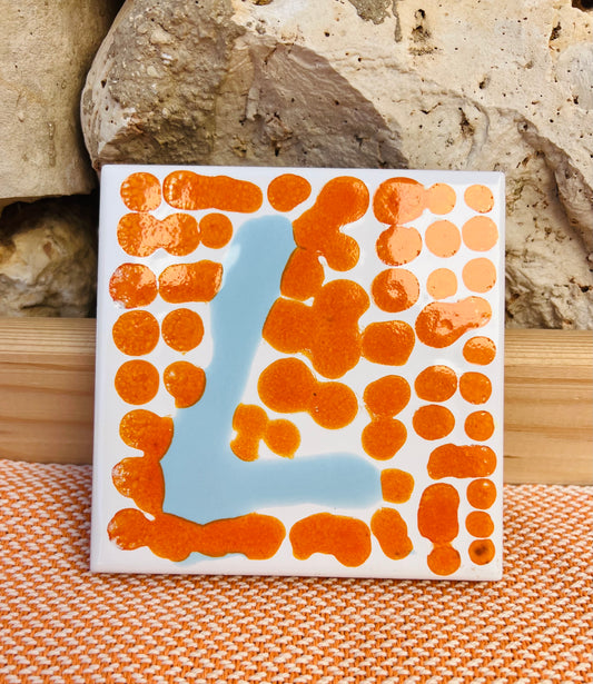 Plate - Ceramic tile letter L