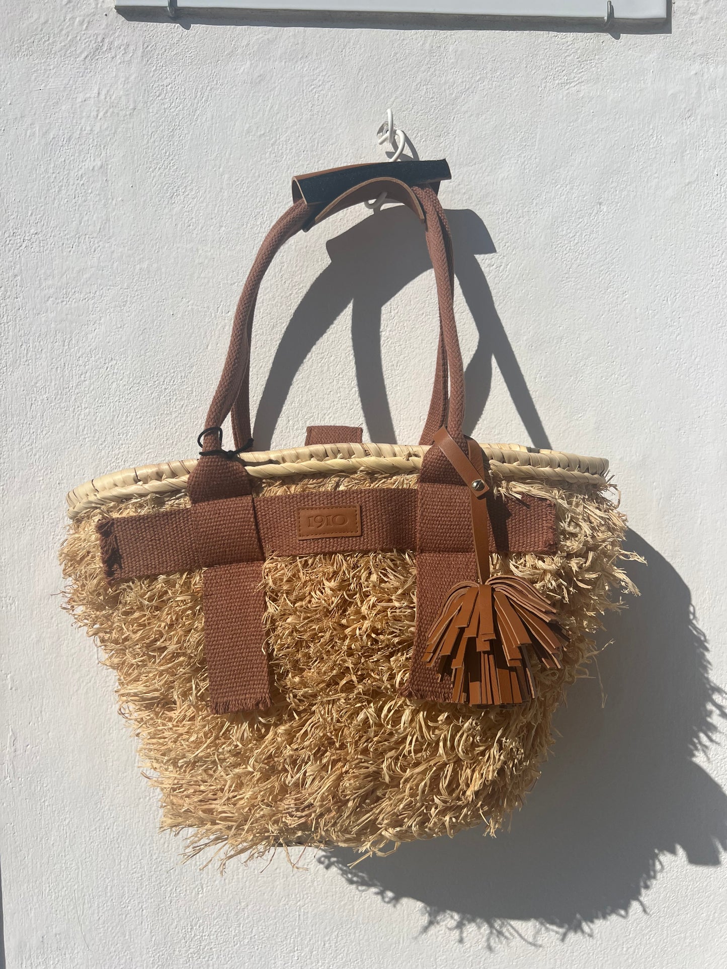 Borsa - SAMOS Palm Basket Naturale/Marrone Chiaro