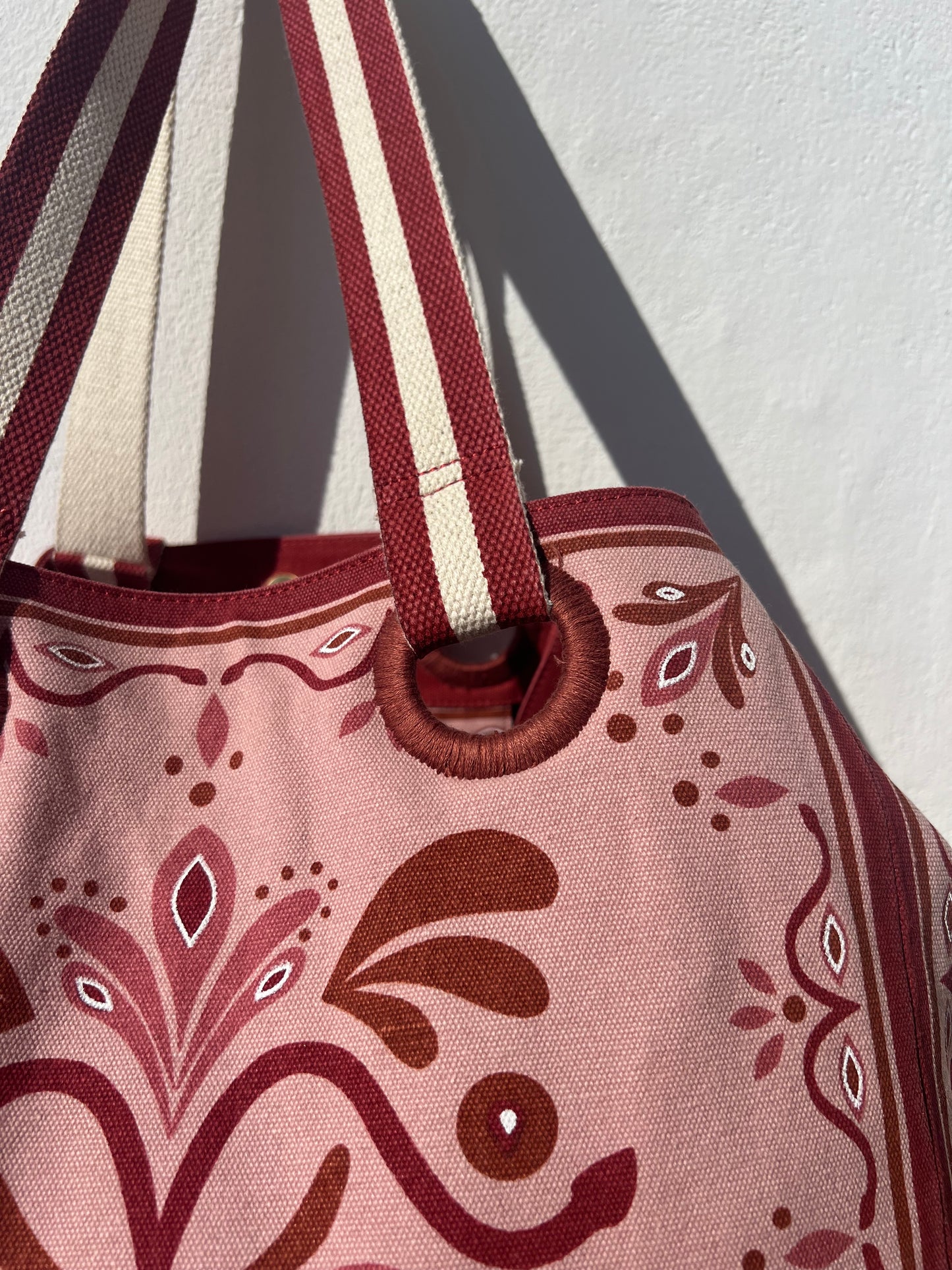 Bags -  Cube Bag Baroque print Pink