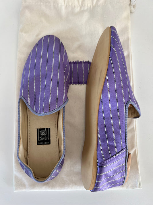Shoes Women - Babouche - Purple Stripes