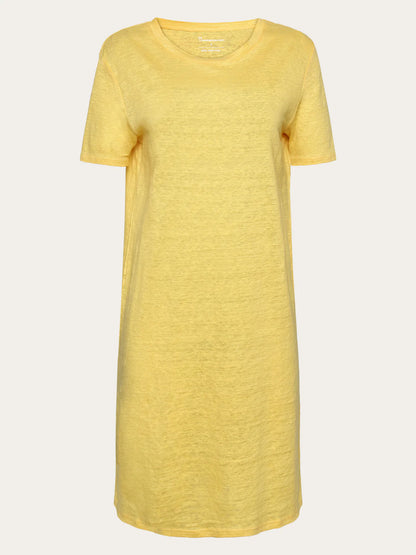 Dress Women -  Linen T Shirt Dress Yellow