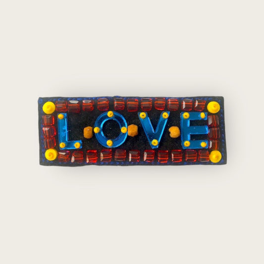 Brooch - LOVE Brooch Blue
