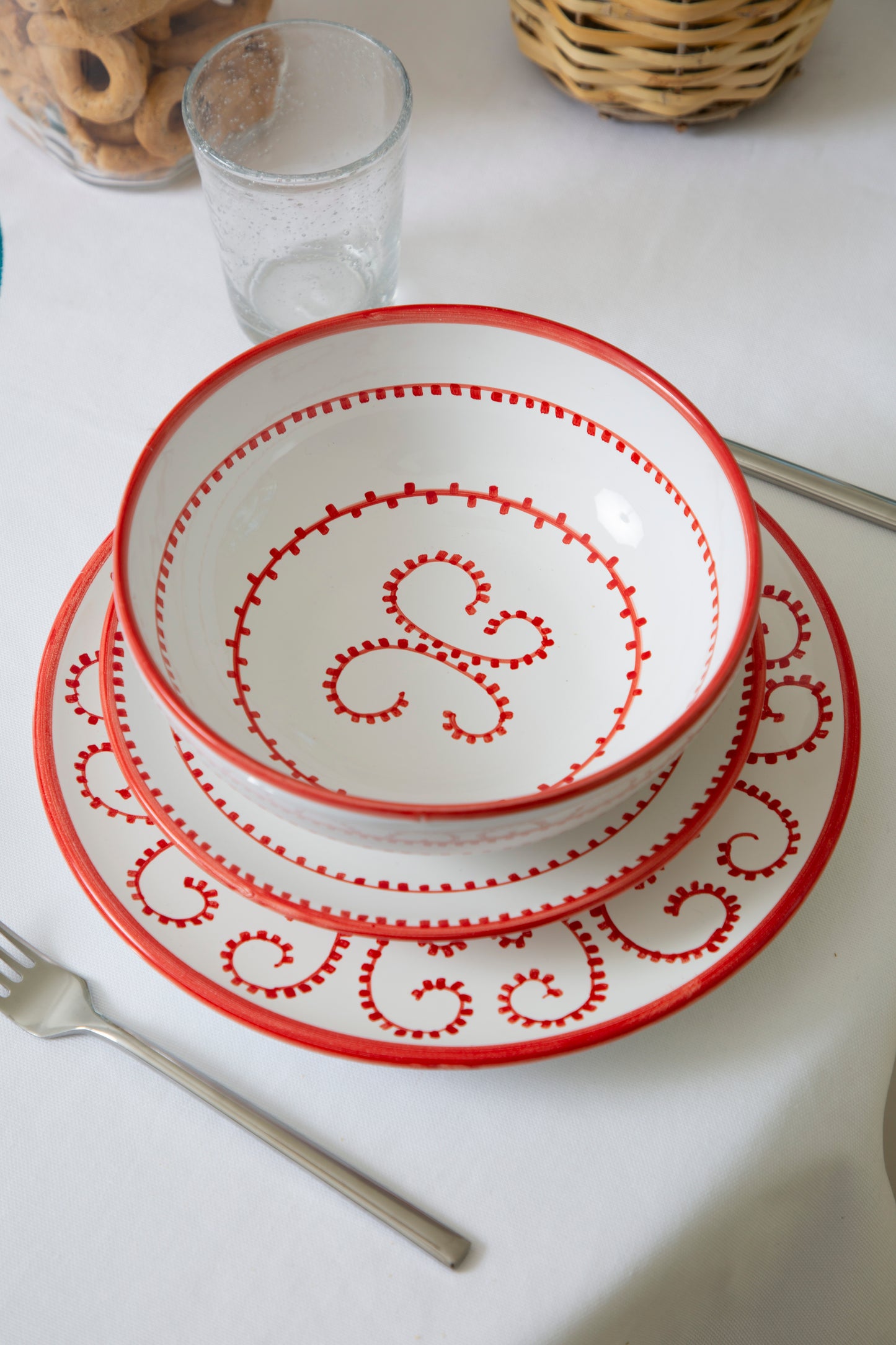 Plate - Red Luminaria Soup Plate