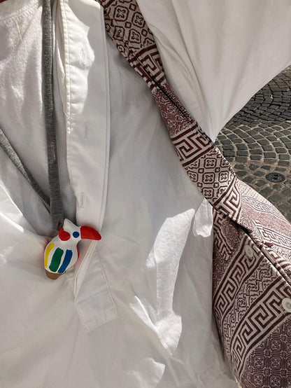 Art - Cola Cola Ceramic Pendant Necklace - Handcrafted in Puglia