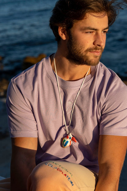 Art - Cola Cola Ceramic Pendant Necklace - Handcrafted in Puglia