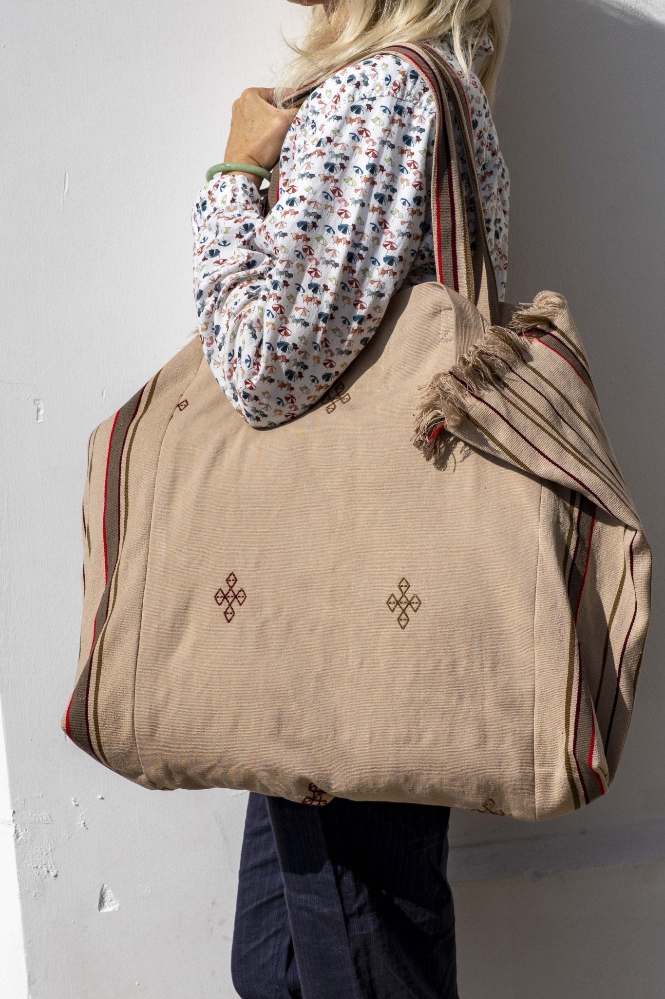 Bag - Bhutan DRUK Maxi Tote Bag Camel