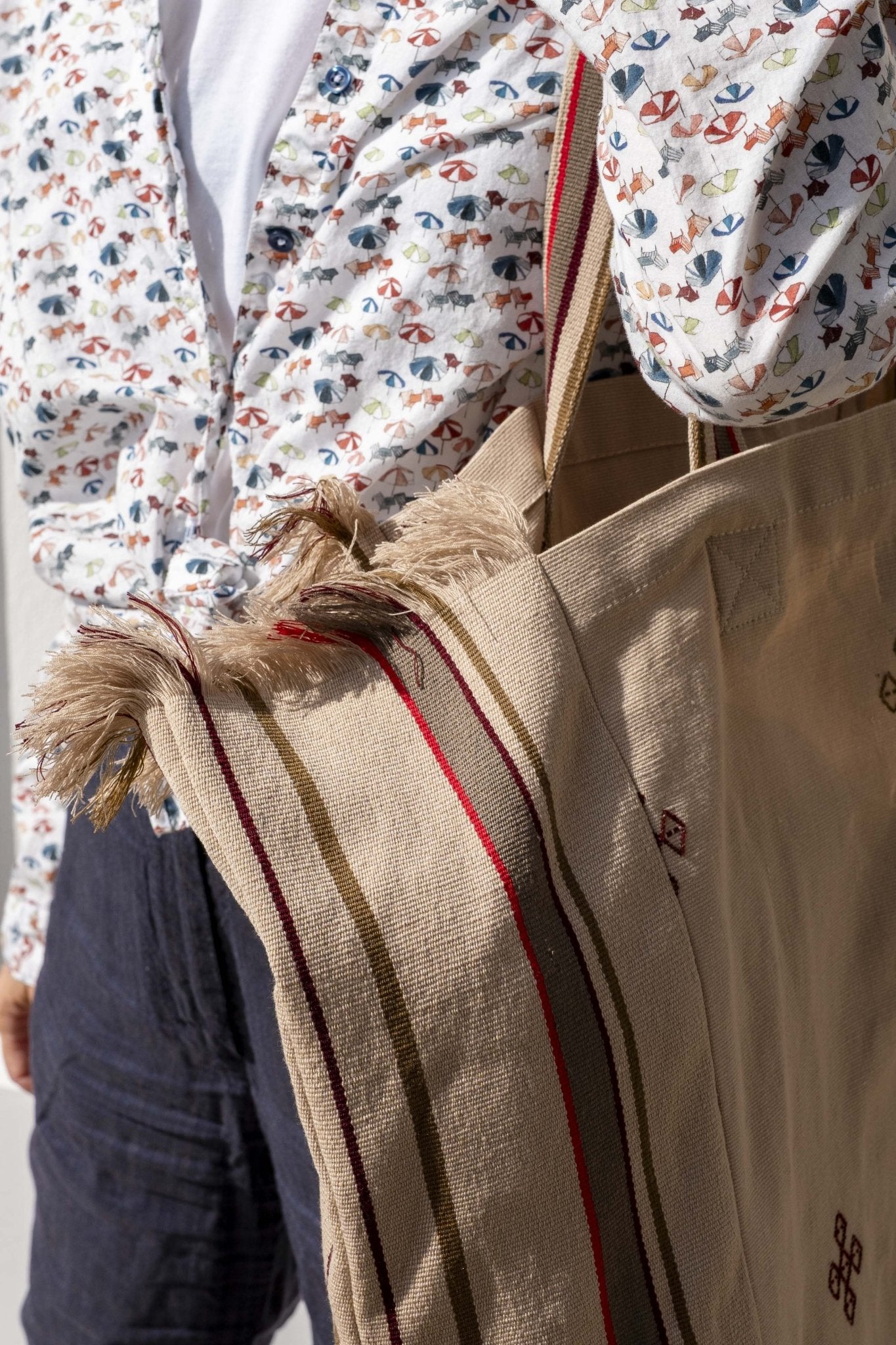 Bag - Bhutan DRUK Maxi Tote Bag Camel