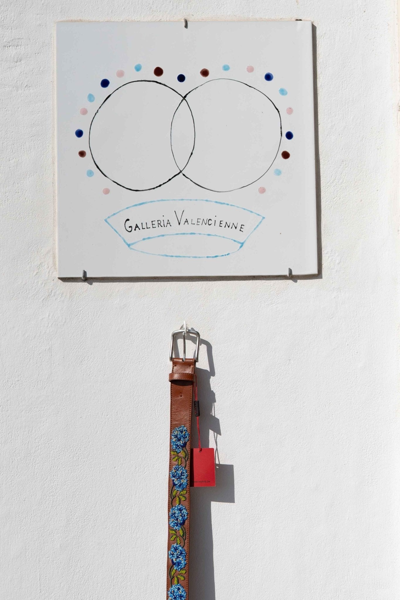 Belts - Leather & Breads FlOWER Belt Blues/Cognac