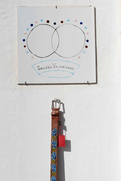 Belts - Leather & Breads FlOWER Belt Blues/Cognac