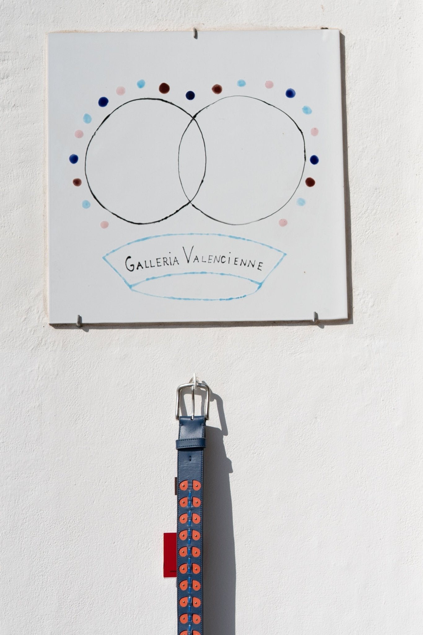 Belts - Leather LEAVES Belt Blue/Red