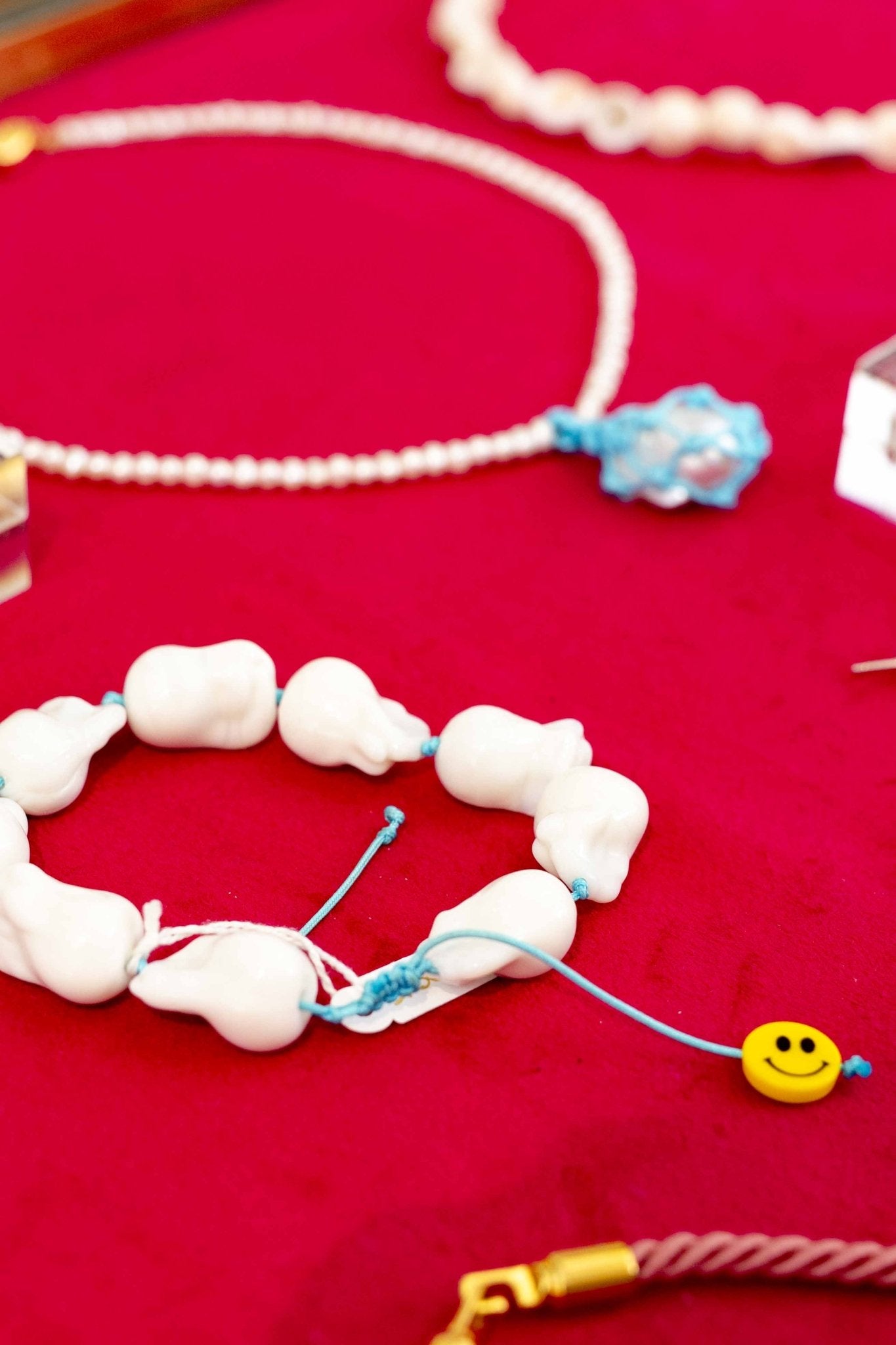 Bracelet - Ankle bracelet Baroque white Pearls