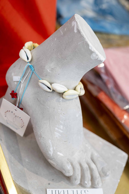 Bracelet - Ankle bracelet Baroque white Pearls