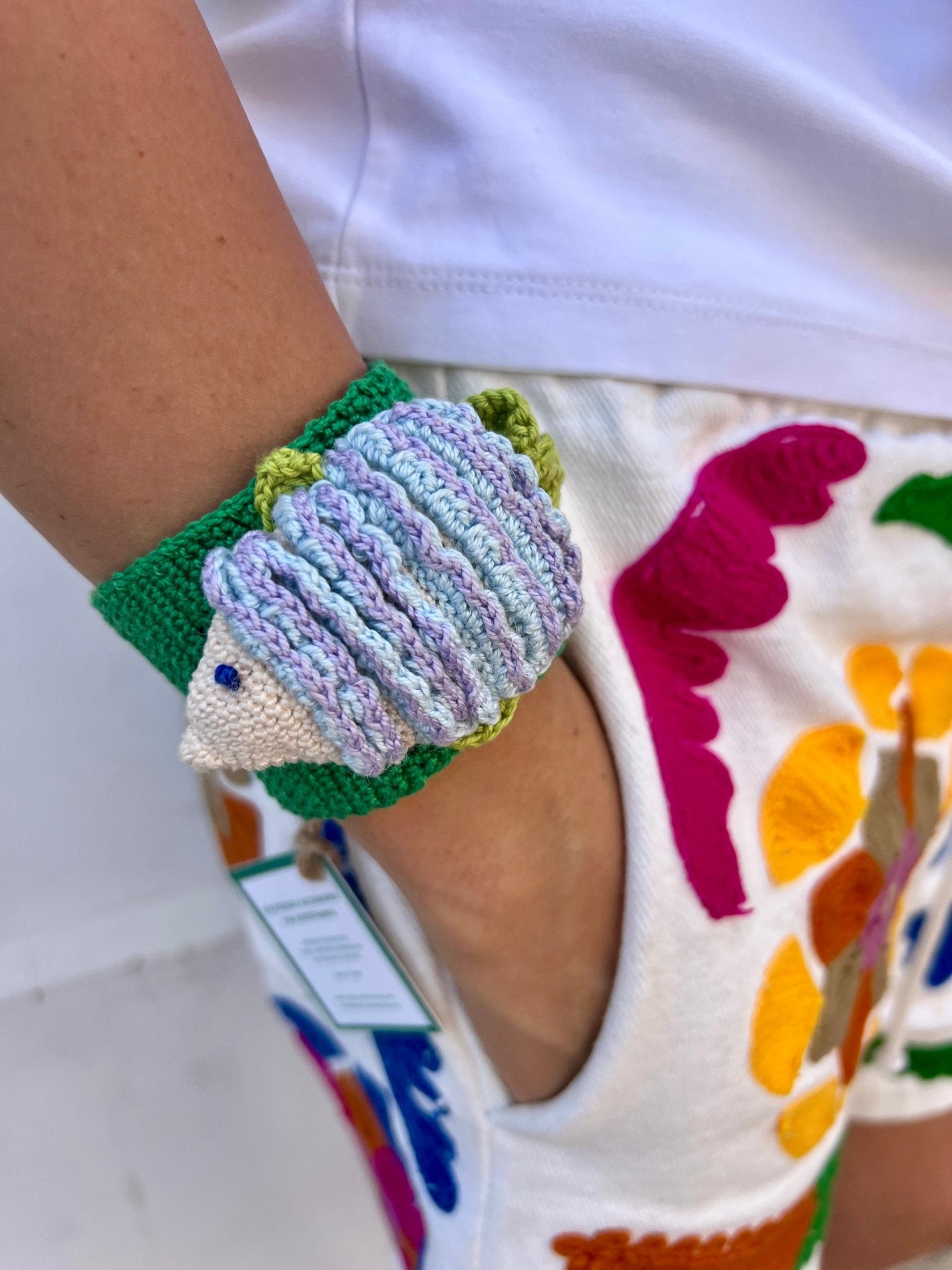 Bracelet - Cotton Cuff bracelet Fish