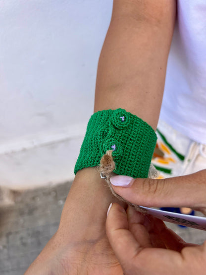 Bracelet - Cotton Cuff bracelet Fish