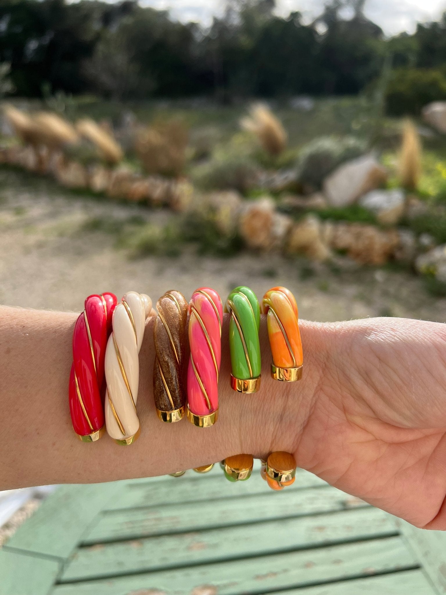 Bracelet  - Jonc DIANA Apple Green