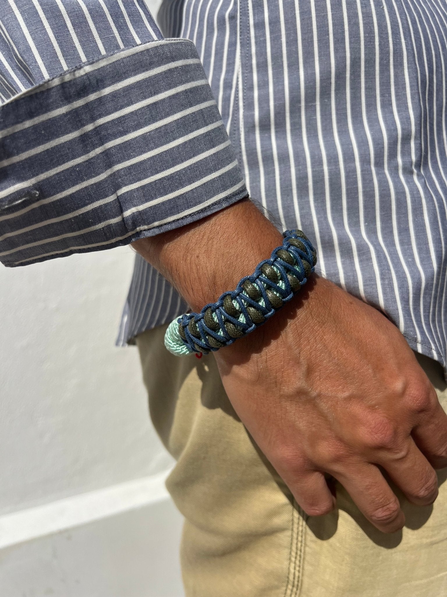 Bracelet Men - Emil Bracelet Macrame Turquoise & Blue