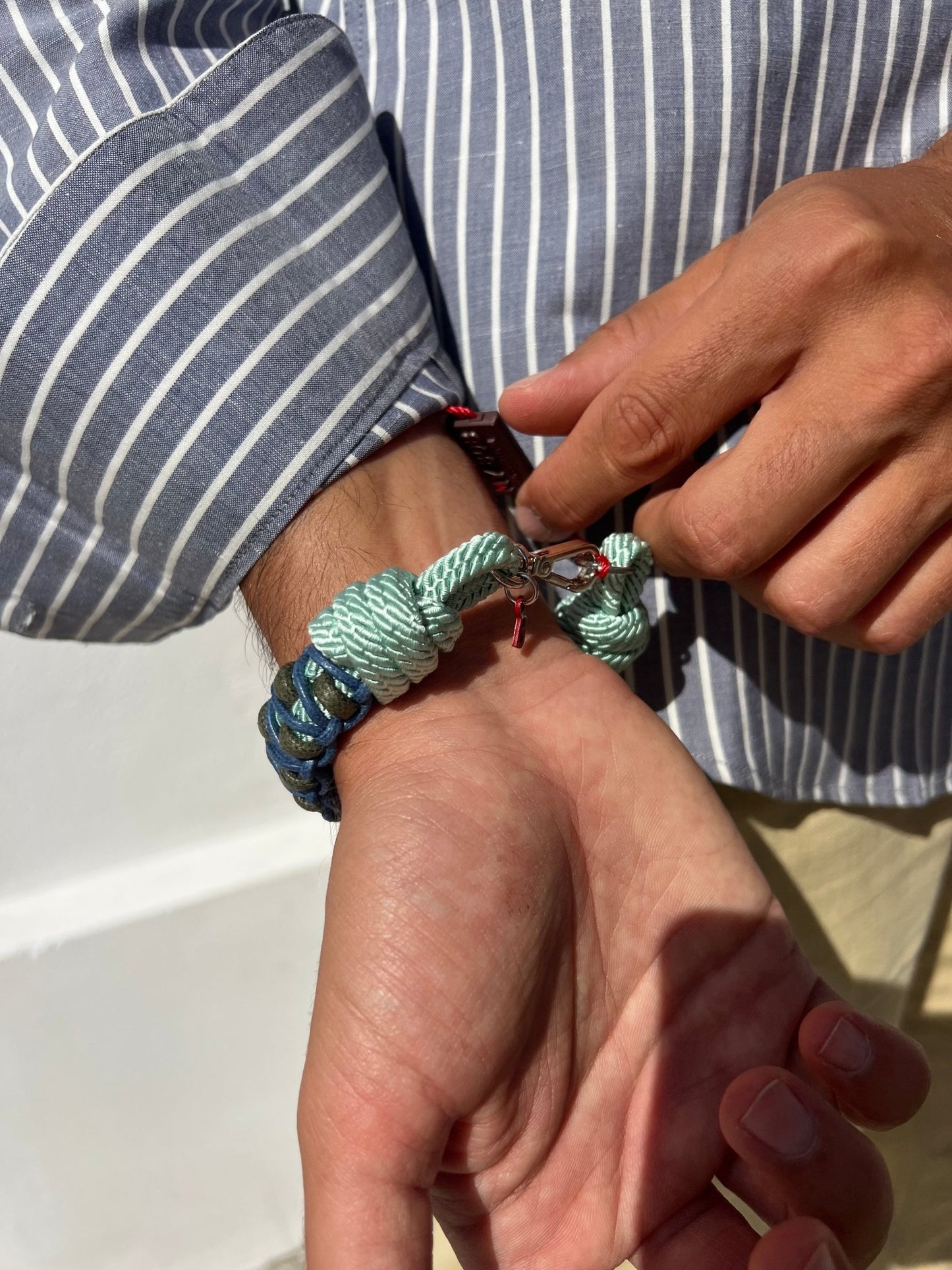 Bracelet Men - Emil Bracelet Macrame Turquoise & Blue