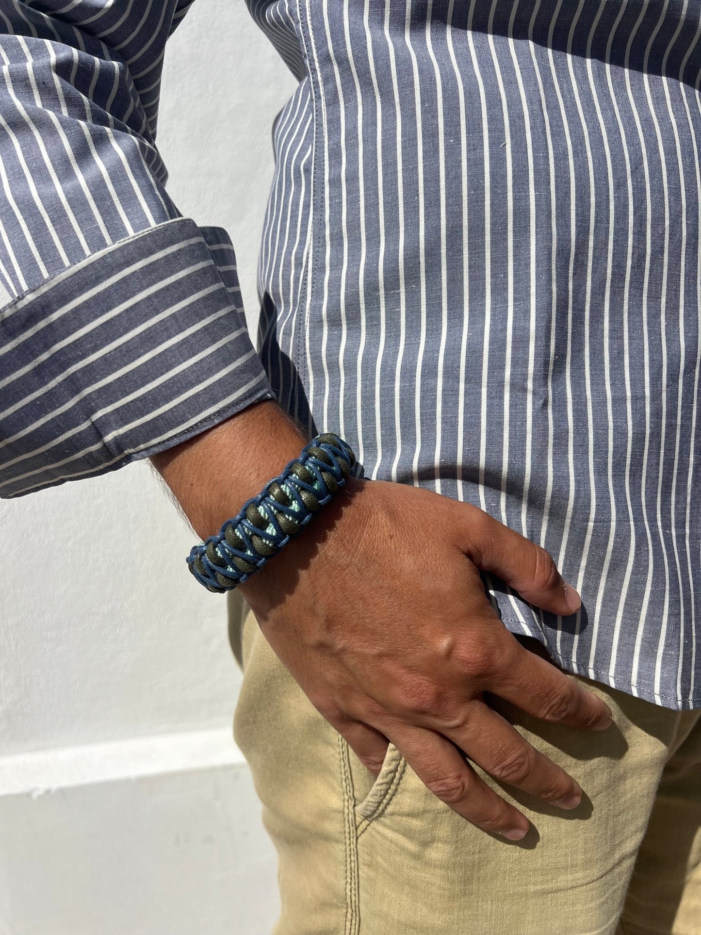 Bracelet Men - Emil Bracelet Macrame Turquoise & Blue