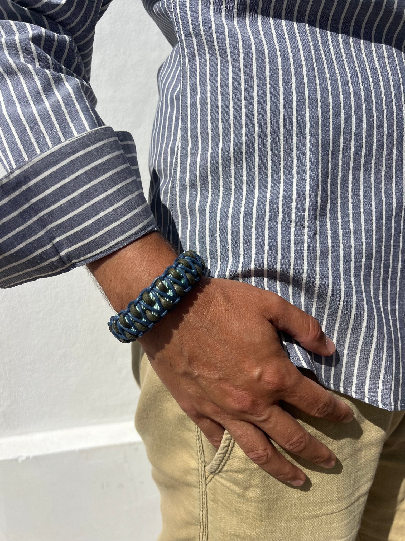 Bracelet Men - Emil Bracelet Macrame Turquoise & Blue