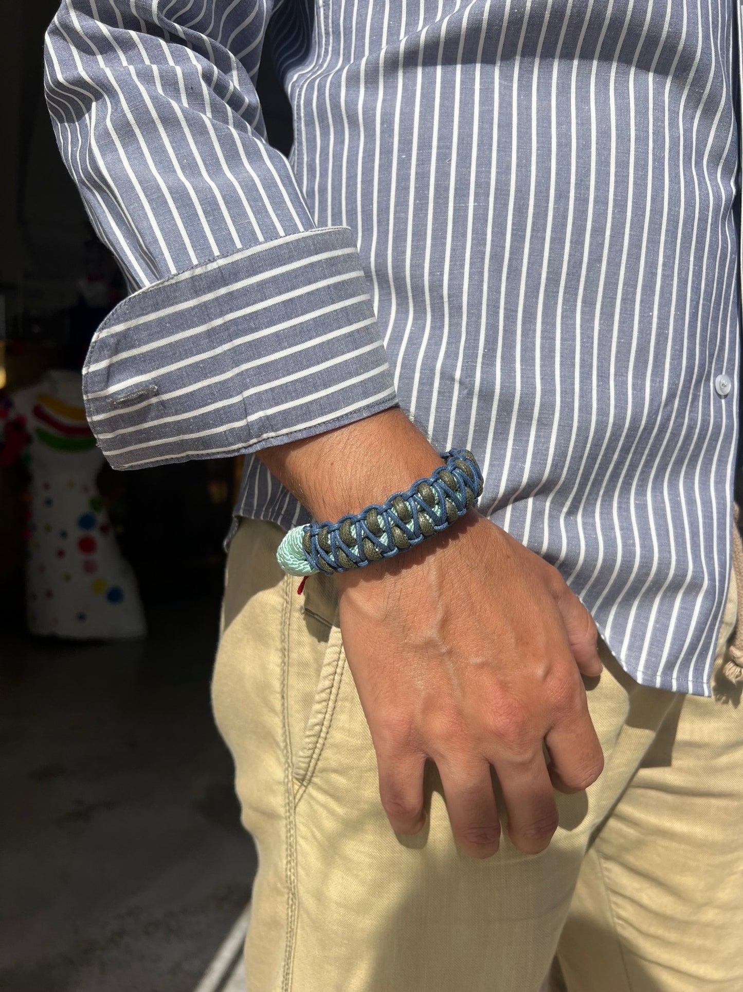 Bracelet Men - Emil Bracelet Macrame Turquoise & Blue