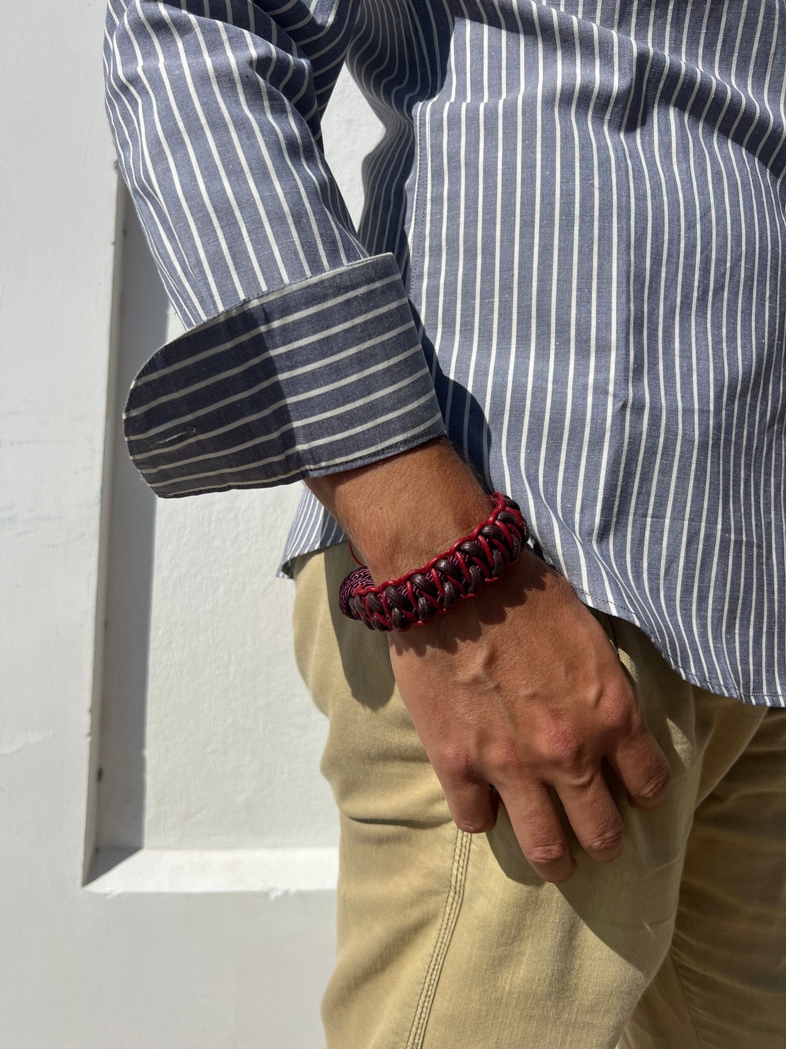 Bracelet Men - Emile Bracelet Macrame Red Brown & Purple